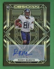 RACEY MCMATH 2021 OBSIDIAN FOOTBALL  ROOKIE AUTO /199 TENNESEE TITANS