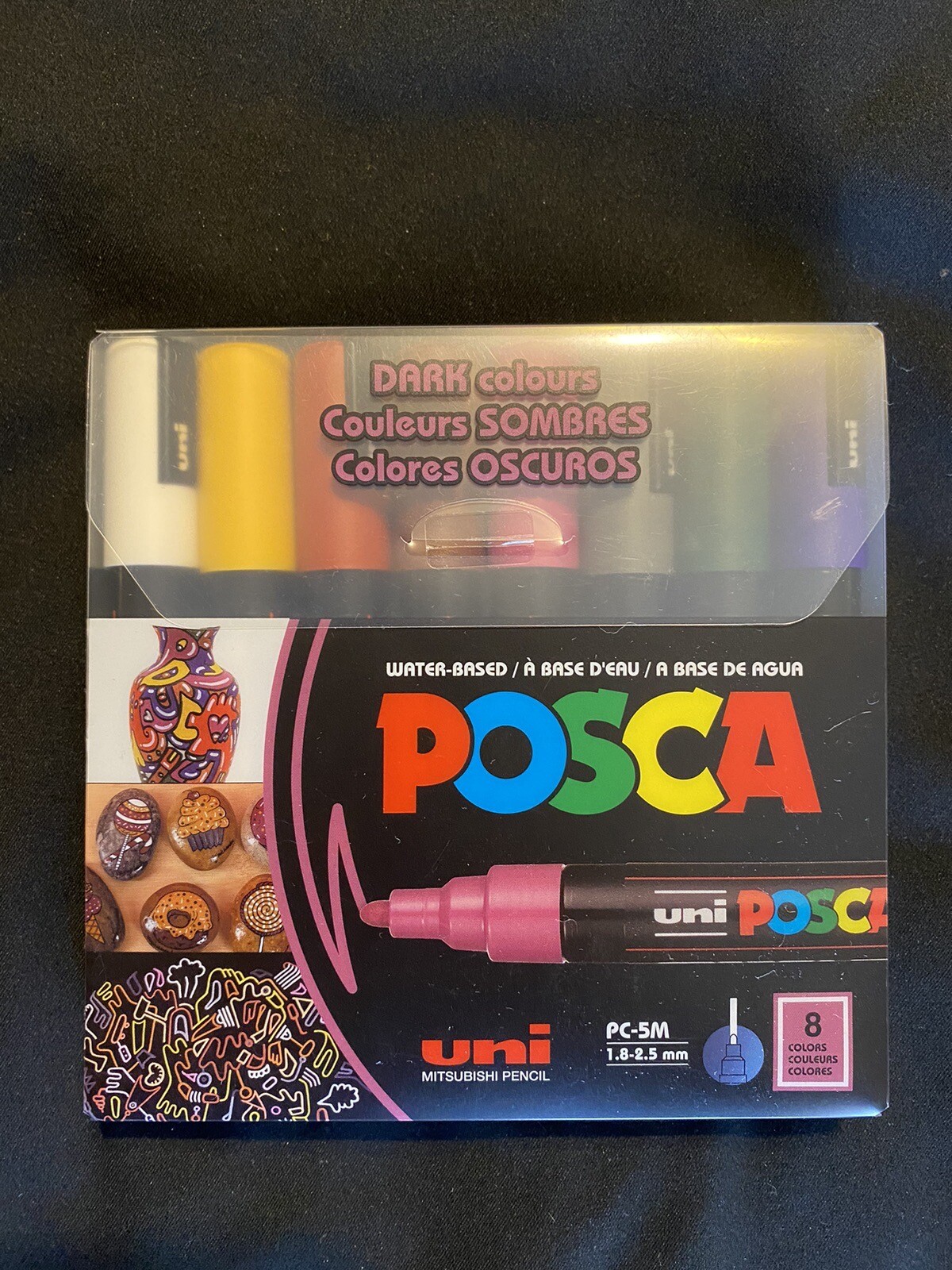 UniPosca Paint Markers Dark Colors Set of 8 / PC5M / 1.82.5mm eBay
