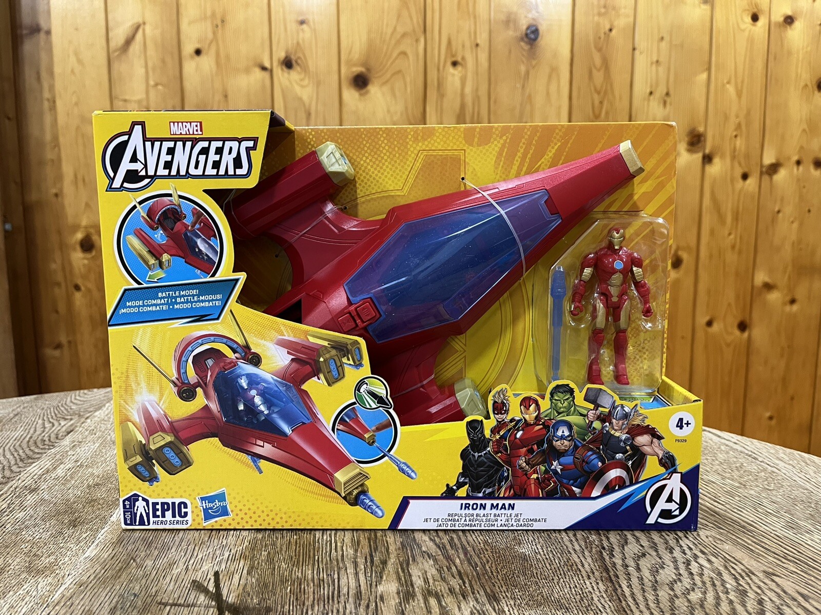 Epic Hero Series Iron Man Repulsor Blast Battle Jet Action Figure Vehicle with Movable Features  