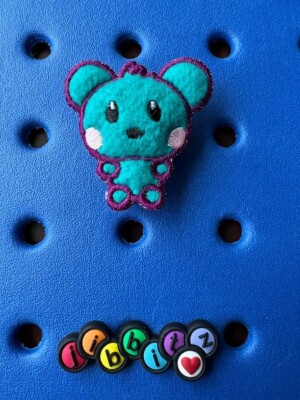 Felt Mouse Jibbitz Shoe Charm. Authentic Crocs Jibbitz Rare 1st Generation! New!