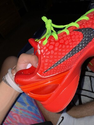 Nike Kobe 6 Protro Reverse Grinch 'Red' basketball shoes Men's Sz