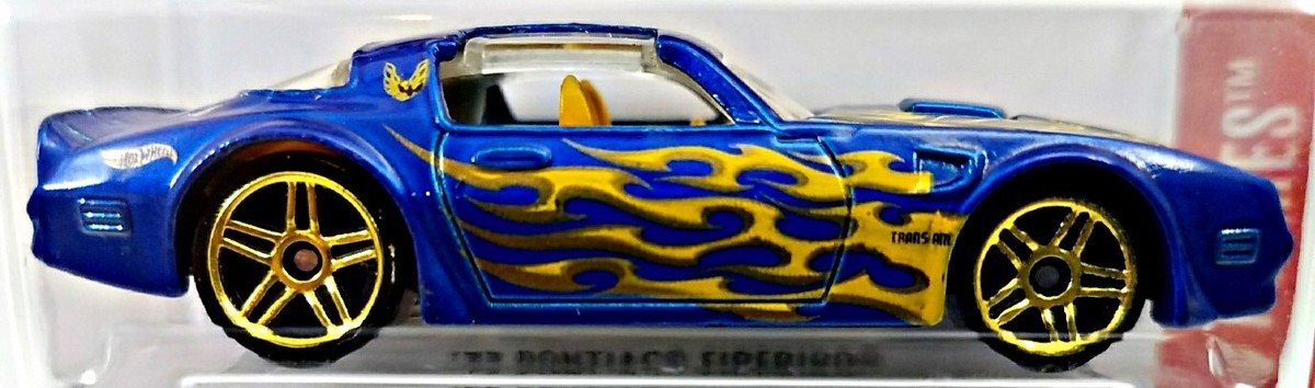 Hot Wheels 2017 #13 HW Flames '77 Pontiac Firebird Blue GM 1