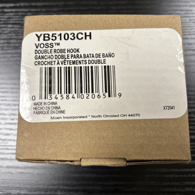 Moen Voss Double Robe Hook Bathroom Towel Robe Hook Chrome YB5103CH