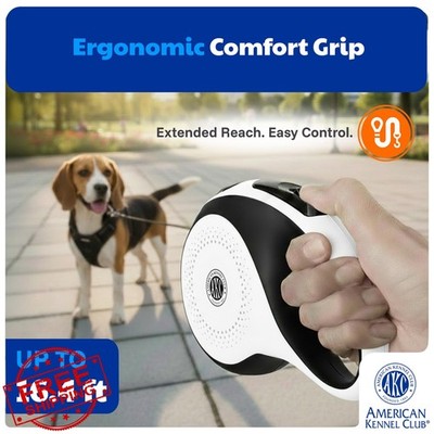 AKC Retractable Dog Leash, 16.4ft, Ergonomic Grip, Medium/Large Dogs