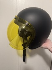 Biltwell Bonanza Helmet Large Matte Black + Bubble Shield + Gloves EUC