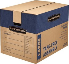 6-Pack Large Storage Boxes with Lids Tape-Free Assembly Cardboard Organizer