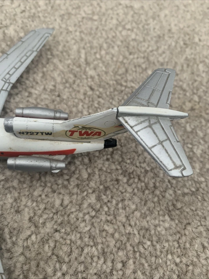 Vintage Aeromini Boeing 747 Airplane TWA N747TW  1:239 Scale Diecast - Image 4 of 4