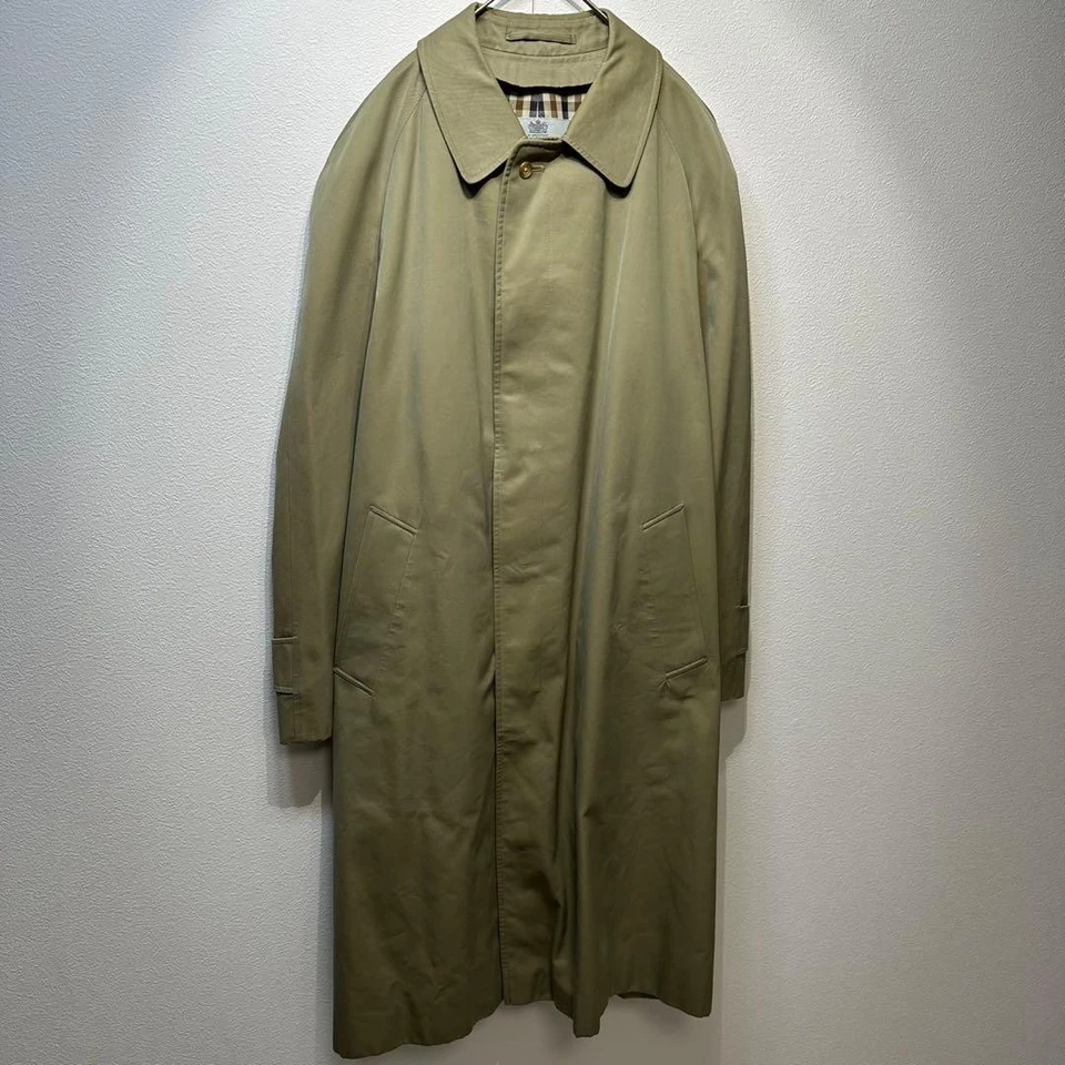 Abrigo de cuello bal vintage con diseño a cuadros AQUASCUTUM en beige Foto 3 de 4