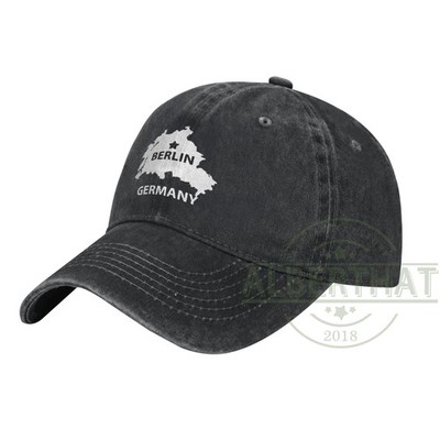 Germany Country'S Capital Berlin Unisex Denim Hat Adjustable Baseball Cap