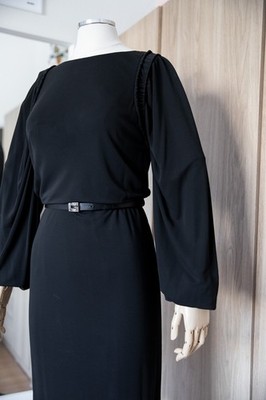 NWT 2000s Tom Ford Gucci Era Little Black Dress with Gucci Logo Belt