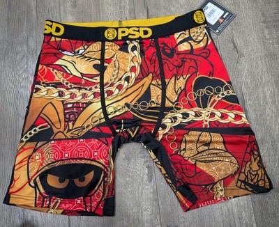  PSD Underwear Looney Tunes Cult Luxury Boxer Briefs Men s Medium NWT Marvin Taz