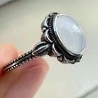925 Sterling Silver Ring 8x6mm Natural Nephrite Jade Gemstone Handmade Flower — photo 5