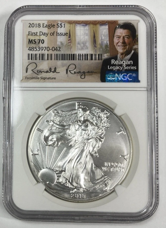 American Eagle MS 70 Graded 2018 Silver Bullion Coins for sale | eBay