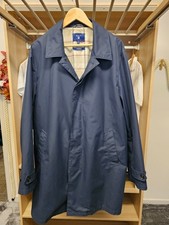 GANT Mens The Rain Coat Navy Mac Raincoat Jacket XL Classic Button Coat Smart