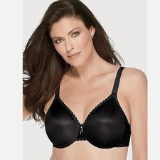Wacoal 857109 Basic Beauty Seamless Underwire Bra Black Full Figure 38DD
