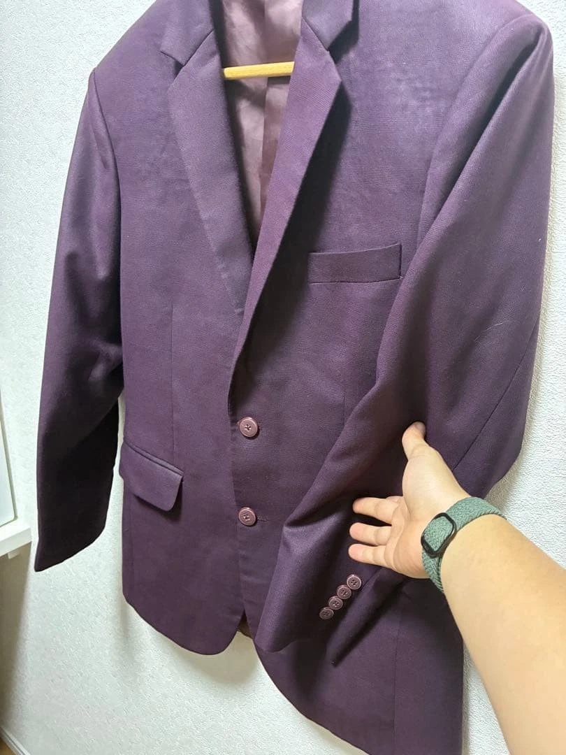 Vintage Men's Casual Suit Setup Purple