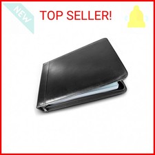 Executive PU Leather 7‑Ring Business Check Binder – Holds up to 600 Business‑Siz