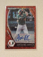 2021 Panini Prizm Draft Picks Auto Adrian Del Castillo #PDP67 Red Donut Circles