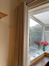 curtains Dunelm Hessian Natural made to measure width 201 cm drop 215.5 cm