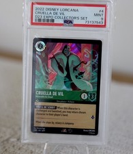    2022 Disney Lorcana D23 Expo  First Edition, Cruella De Vil  PSA 9   