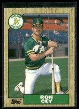 1987 Topps Tiffany Traded Ron Cey Oakland Athletics #22T