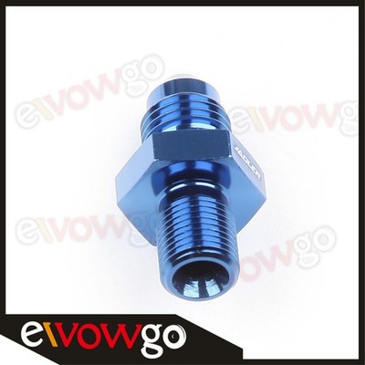 US STOCK AN4 -4AN Male To 1/8'' BSP BSPP Aluminum Straight Fitting Adapter Blue