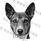 Grey Basenji Dog Portrait Waterproof Vinyl Sticker Laptop