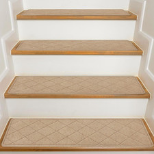 Stair Treads for Wooden Steps Indoor, 7 Pack 8" X 30" Non Slip Carpet Stair Trea