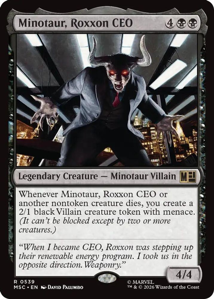Minotaur, Roxxon CEO 539 Commander: Marvel Super Heroes Magic: The Gathering NM