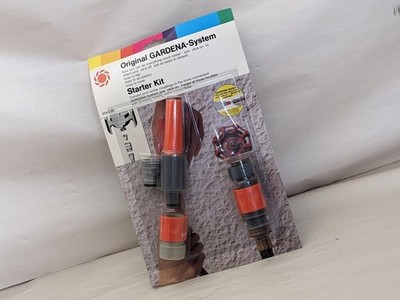 Gardena Garden Hose & Tap Quick Connect Fittings 5 Pieces w Spray Nozzle Adapter