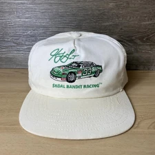 Vintage Skoal Bandit Racing Hat Cap Snap Back White NASCAR Racing Harry Gant 90s