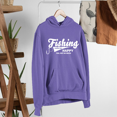 Angeln macht mich glücklich Hoodie Du nicht so viel lustig Neuheit Fischer Geschenk