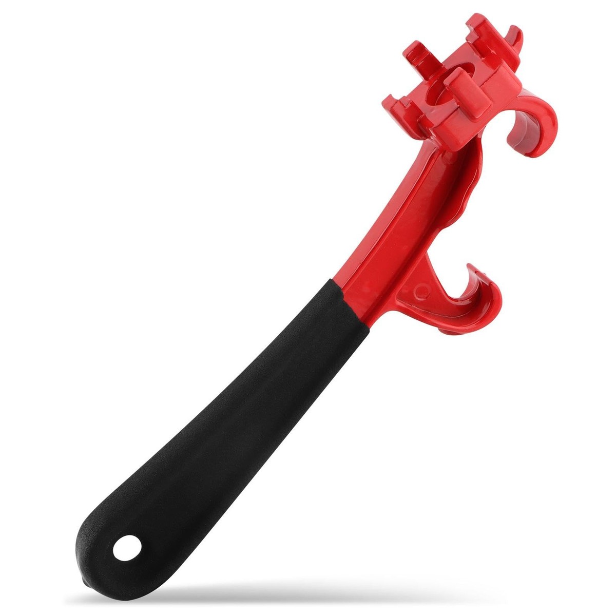 3-in-1 Bung Wrench & Bucket Opener – Aluminum Alloy – Non-Slip Handle – For 5 To 55 Gallon Drums & Paint Cans – Red