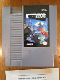 Nightshade Nintendo NES. Cib Poster Inserts. Works. Great Shape.
