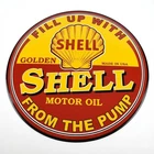 Vintage 1930s Shell "Golden Shell" Motor Oil Sticker -Retro Gas Station-Man Cave