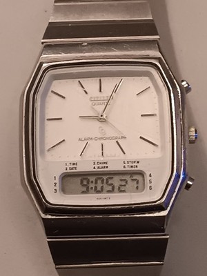 CITIZEN GN-4W-U Alarm Chronograph Vintage Armbanduhr