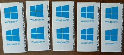Windows 10 Cyan Vinyl - 16 x 22mm for Laptop Or Computer (10 Stickers)