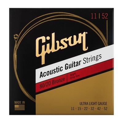 Gibson 80/20 Bronze Akustikgitarrensaiten (0,011 - 0,052)