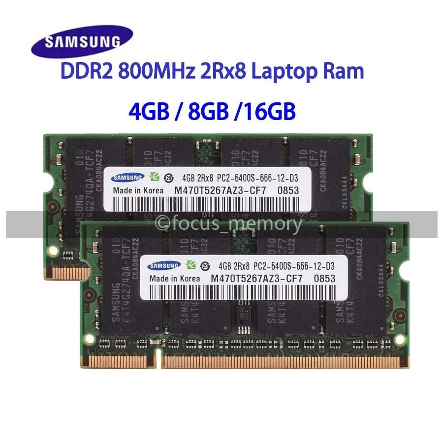 SO-DIMM PC2-6400 DDR2-800 4GB Computer RAM for sale - eBay