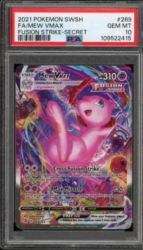 Pokemon Mew VMAX Fusion Strike Full Alt Art #269 PSA 10 Gem Mint