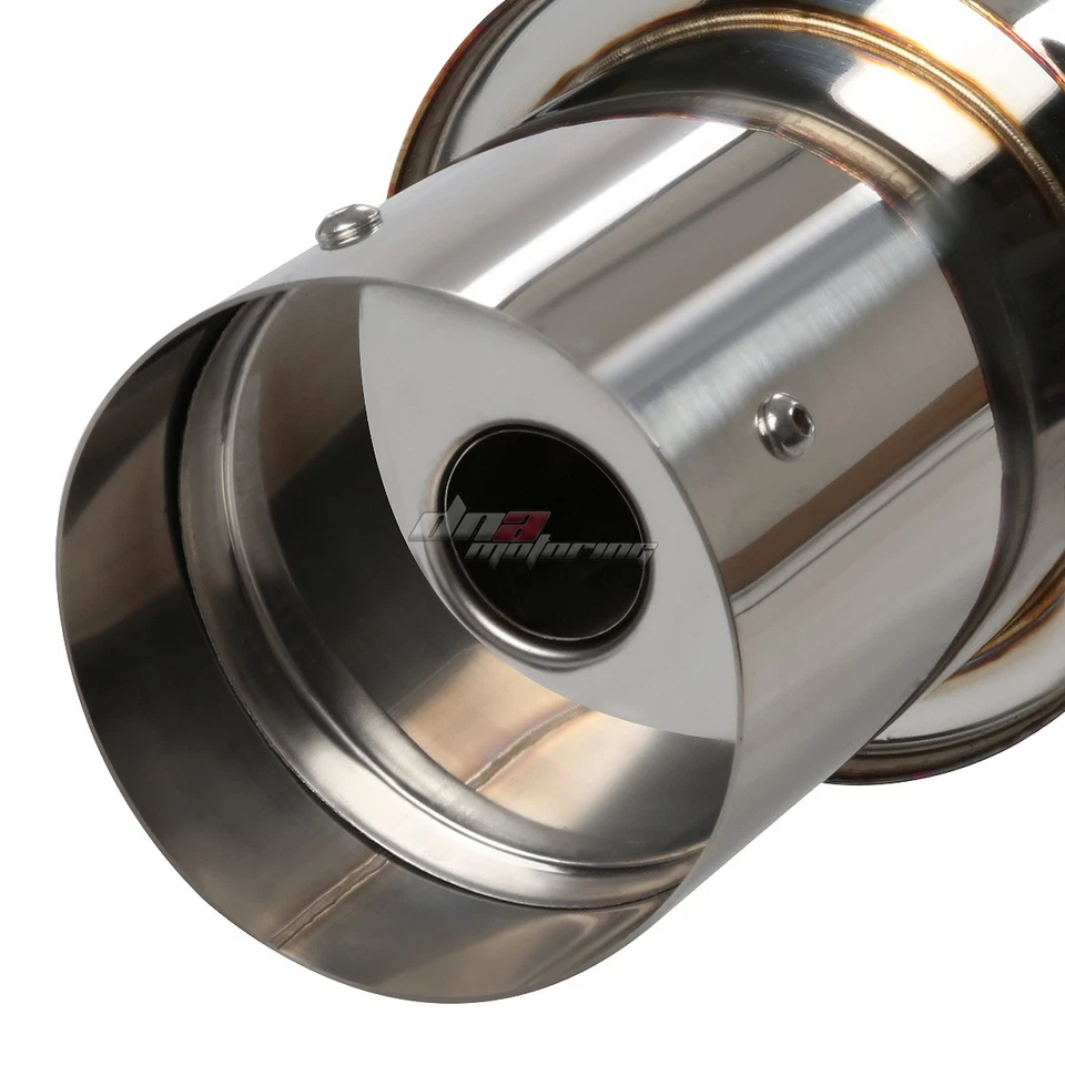 4.5" MUFFLER TIP STAINLESS STEEL EXHAUST CATBACK SYSTEM FOR 92-00 CIVIC 2/4DR - Image 2 of 4