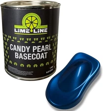 LiME LiNE Bright Blue Candy Pearl Basecoat - Full Coverage Candy Look - 1 Pint