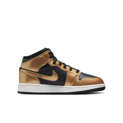 DR6967 071 Air Jordan 1 Mid SE Metallic Gold Black (GS) | eBay