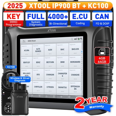 XTOOL IP900 BT KC100 Key Programmer Car Diagnostic Tool Bidirectional Scanner