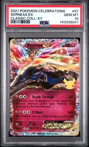 2021 POKEMON CELEBRATIONS CLASSIC COLLECTION #97 XERNEAS EX PSA 10