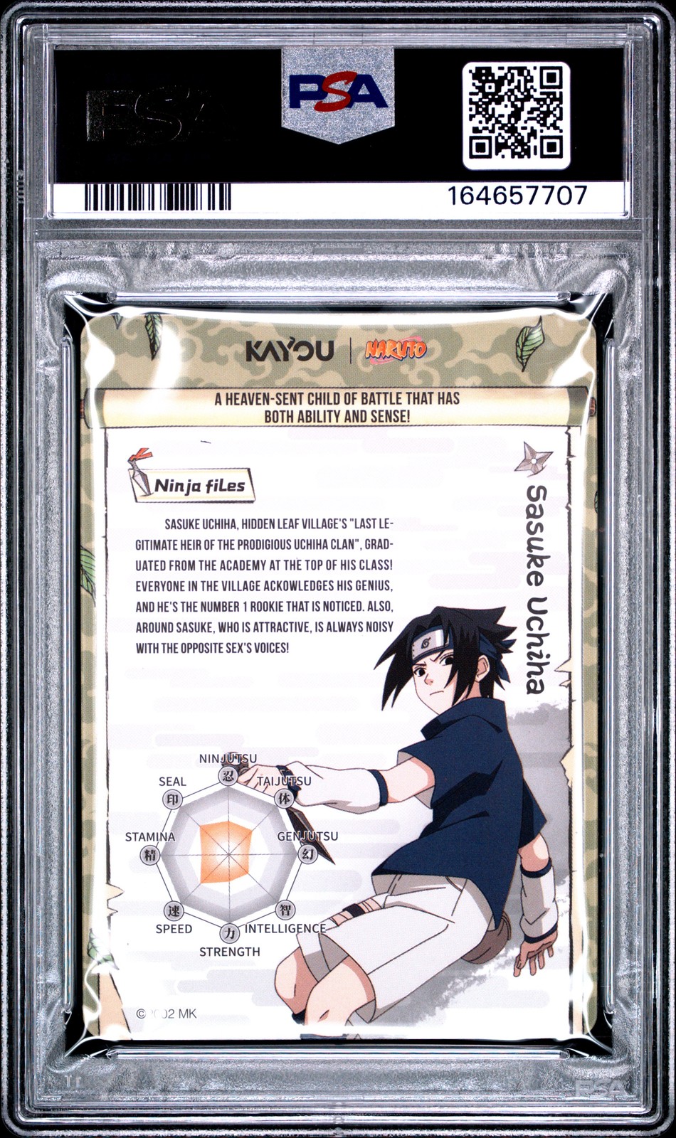 2025 KAYOU NARUTO SMRITI COLLECTIBLE CARD NRSA02 #015L3 SASUKE UCHIHA PSA 10 view 2