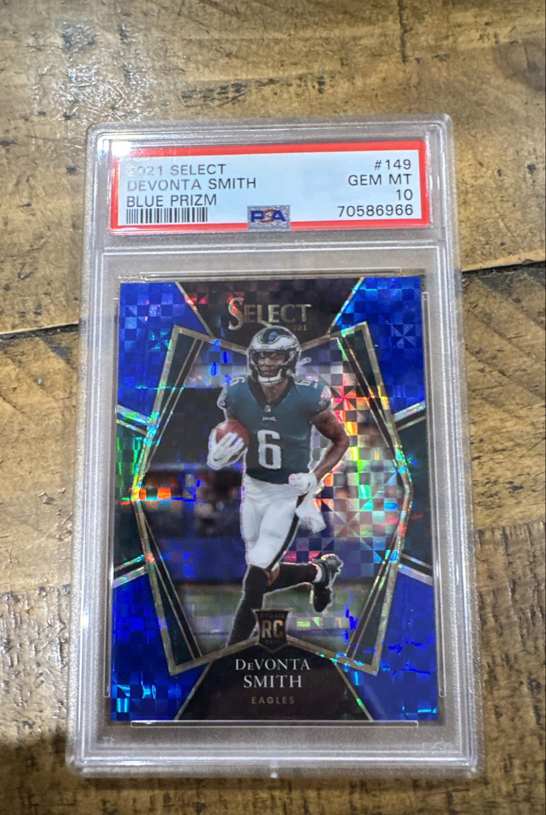 2021 Panini Select - Premier Level Devonta Smith #149 Blue Prizm /149 (RC)