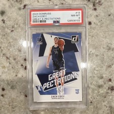 Panini 2024-25 Donruss Great X-Pectations #13 Zach Edey Grizzlies PSA 8 Rookie