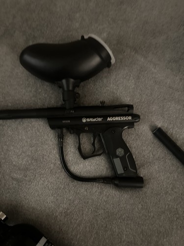 Spyder Aggressor & Azodin Kaos 2 Paintball Marker Package with Hopper and Tank