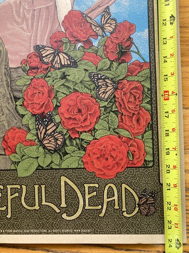 Poster stampa serigrafica 2018 GRATEFUL DEAD TIMOTHY PITTIDES 18""x24"" TOUR CONCERTO - Foto 3 di 5